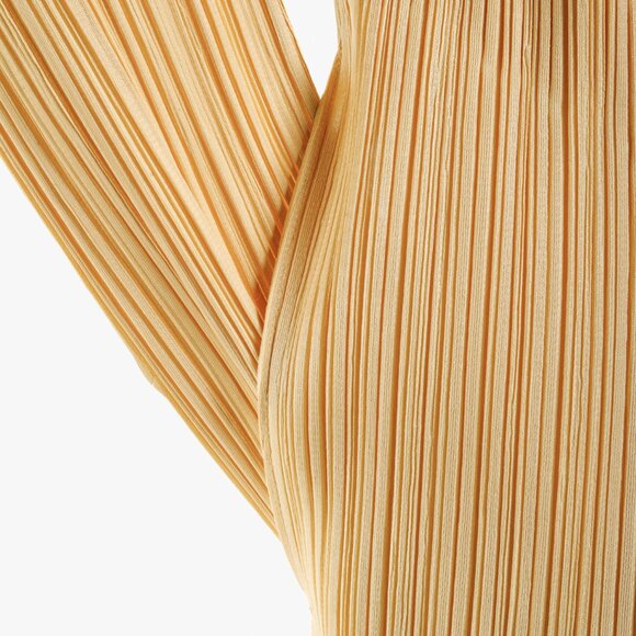 Issey Miyake Pleats Please Yellow Gold Blazer, - Picture 6 of 8